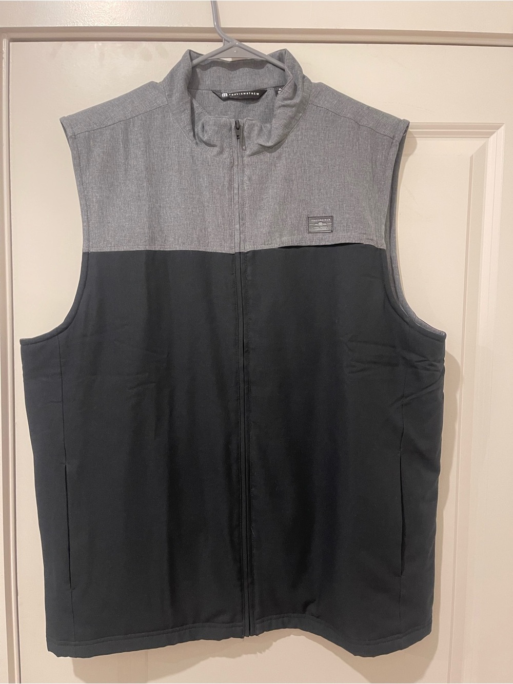 Travis Mathew Gray and Black Colorblock Zip Vest